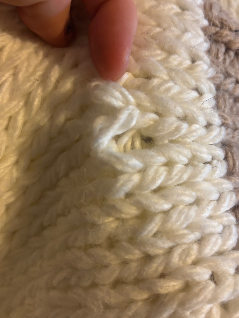Altar'd State sweater Two-Tone Knit Sweater in Beige and Cream size Large - Picture 6 of 11
